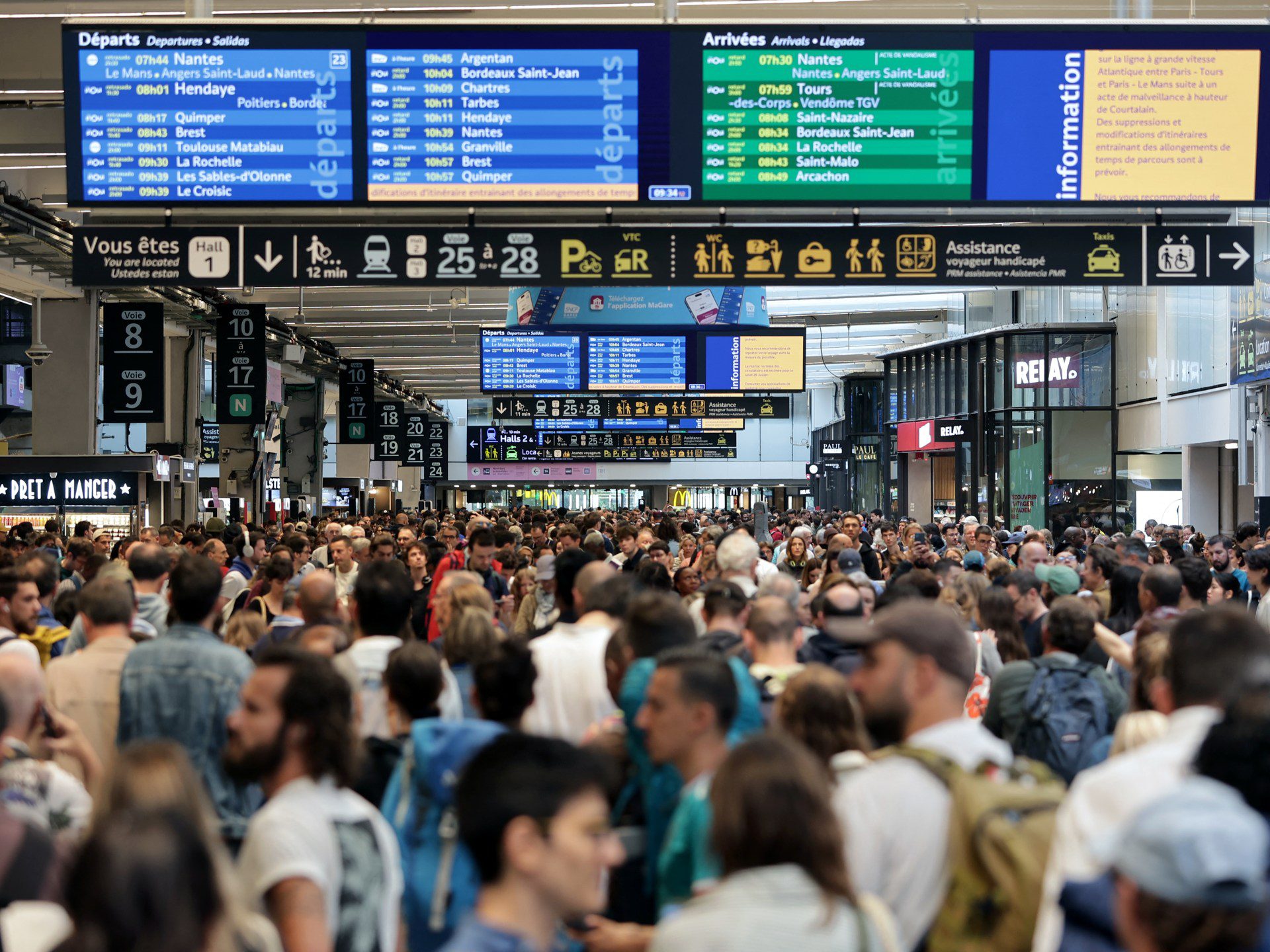 Ferrovia francesa é atingida por ‘ataque massivo’ no início das